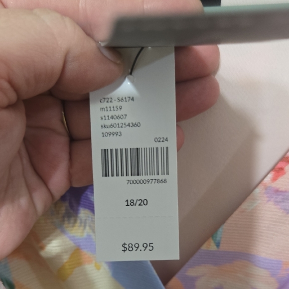 Lane Bryant Multicolor Floral Wrap Midi Dress - Picture 5 of 8